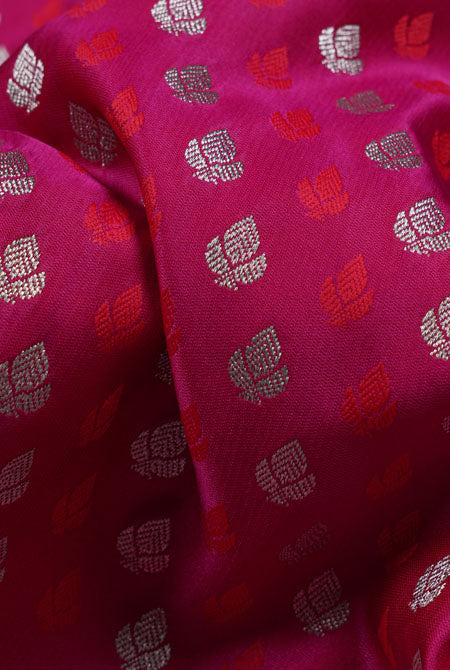Pink tanchoi silk banarasi saree