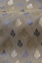 Olive green Tanchoi silk banarasi saree
