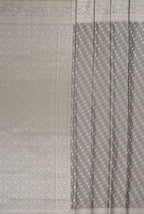 Olive green Tanchoi silk banarasi saree