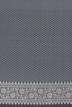 Dark grey Tanchoi silk banarasi saree