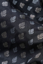 Dark grey Tanchoi silk banarasi saree