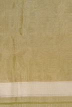 Pastel mehndi kora organza banarasi saree