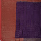 Purple-red border crepe chiffon banarasi saree