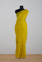 Yellow Linen saree