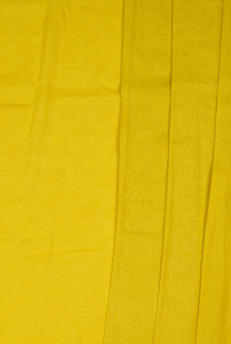 Yellow Linen saree