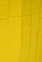 Yellow Linen saree