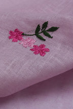 Lavender linen saree