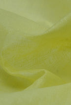 Lemon yellow linen saree