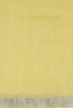 Lemon yellow linen saree