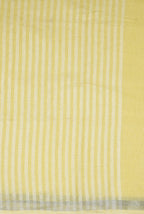 Lemon yellow linen saree