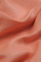 Peach orange linen saree