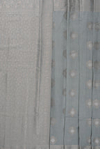 Grey Moonga silk banarasi saree