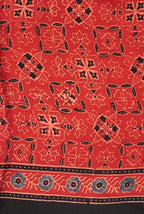 Maroon modal ajrak print saree