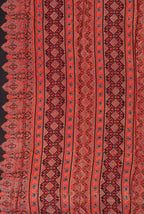 Maroon modal ajrak print saree