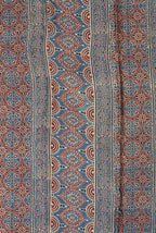 Navy blue modal arjak print saree