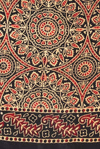 Black modal ajrak print saree