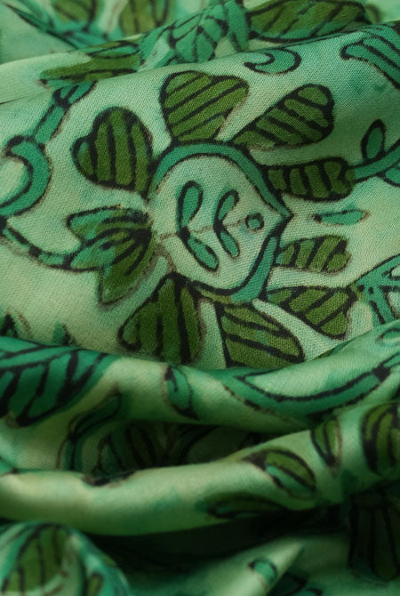 Green jaipur ajrak modal saree