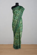 Green jaipur ajrak modal saree