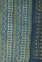 Blue black jaipur ajrak modal saree
