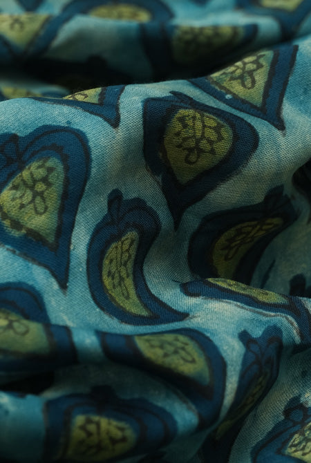 Blue jaipur ajrak modal saree