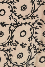 Black-beige & rust border jaipur ajrak modal saree