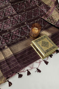 Wine patola semi tusser saree