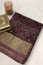 Wine patola semi tusser saree