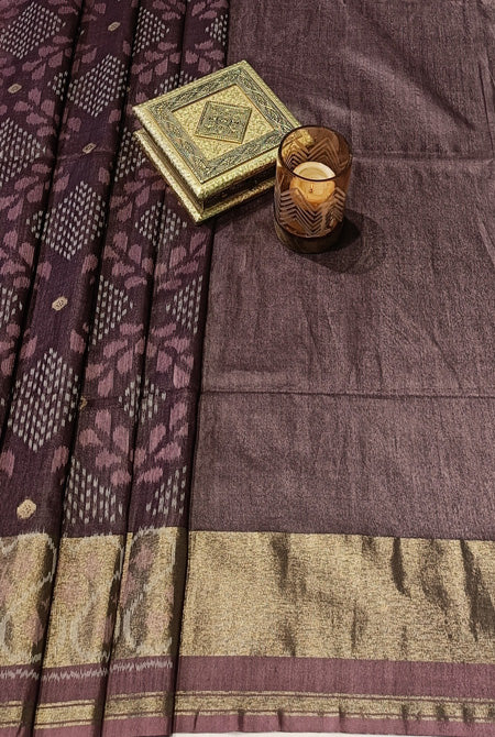 Wine patola semi tusser saree