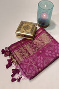 Magenta patola semi tusser saree