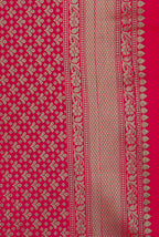 Orange & pink soft silk Banarasi saree