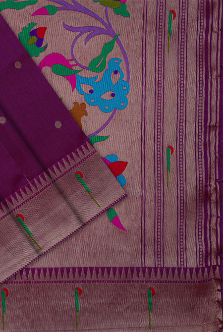 Magenta soft silk banarasi saree