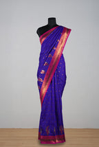 Purple & raani soft silk banarasi saree