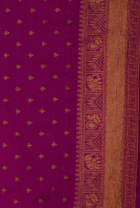 Purple & raani soft silk banarasi saree
