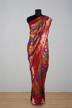 Multi colour soft silk banarasi saree
