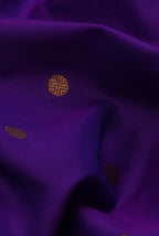 Purple & rama green soft silk banarasi saree