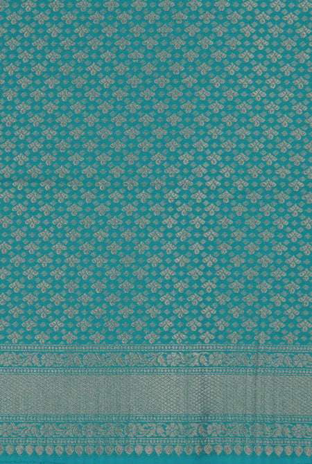 Dark rama & rama soft silk Banarasi saree