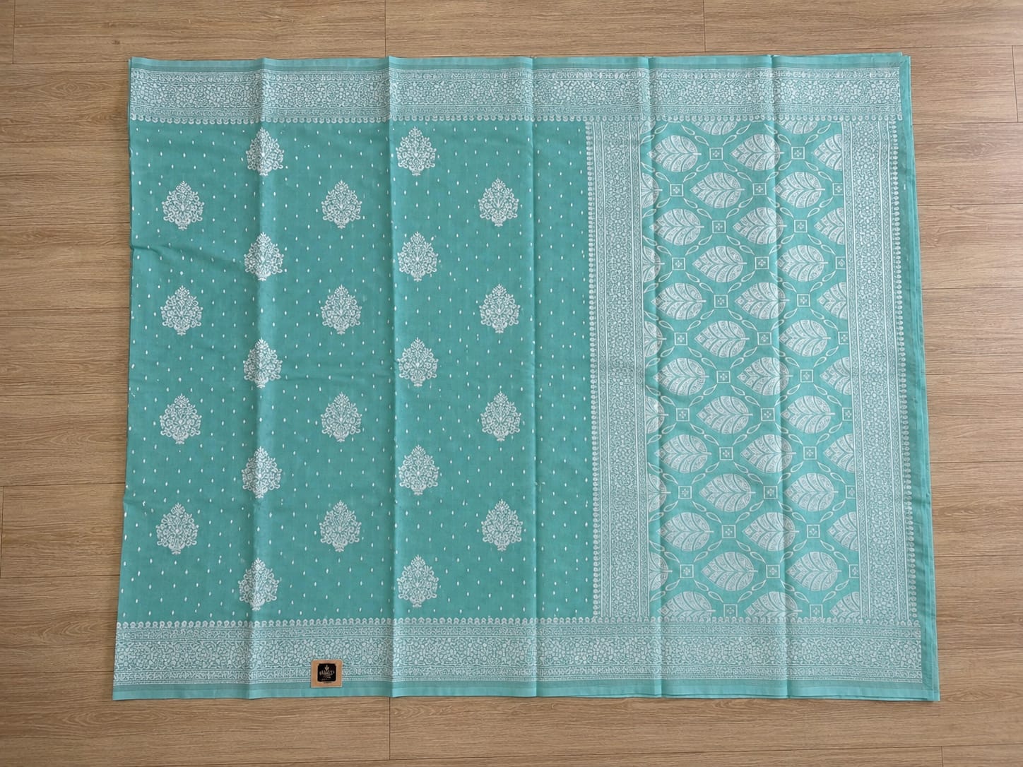 Green banarasi linen saree