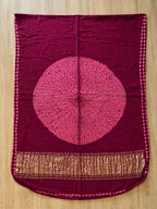 MAROON PEACH MODAL SHIBORI SAREE