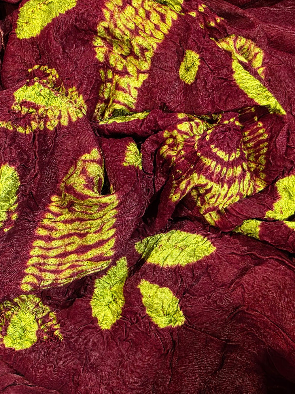 BROWN GREEN MODAL SHIBORI SAREE