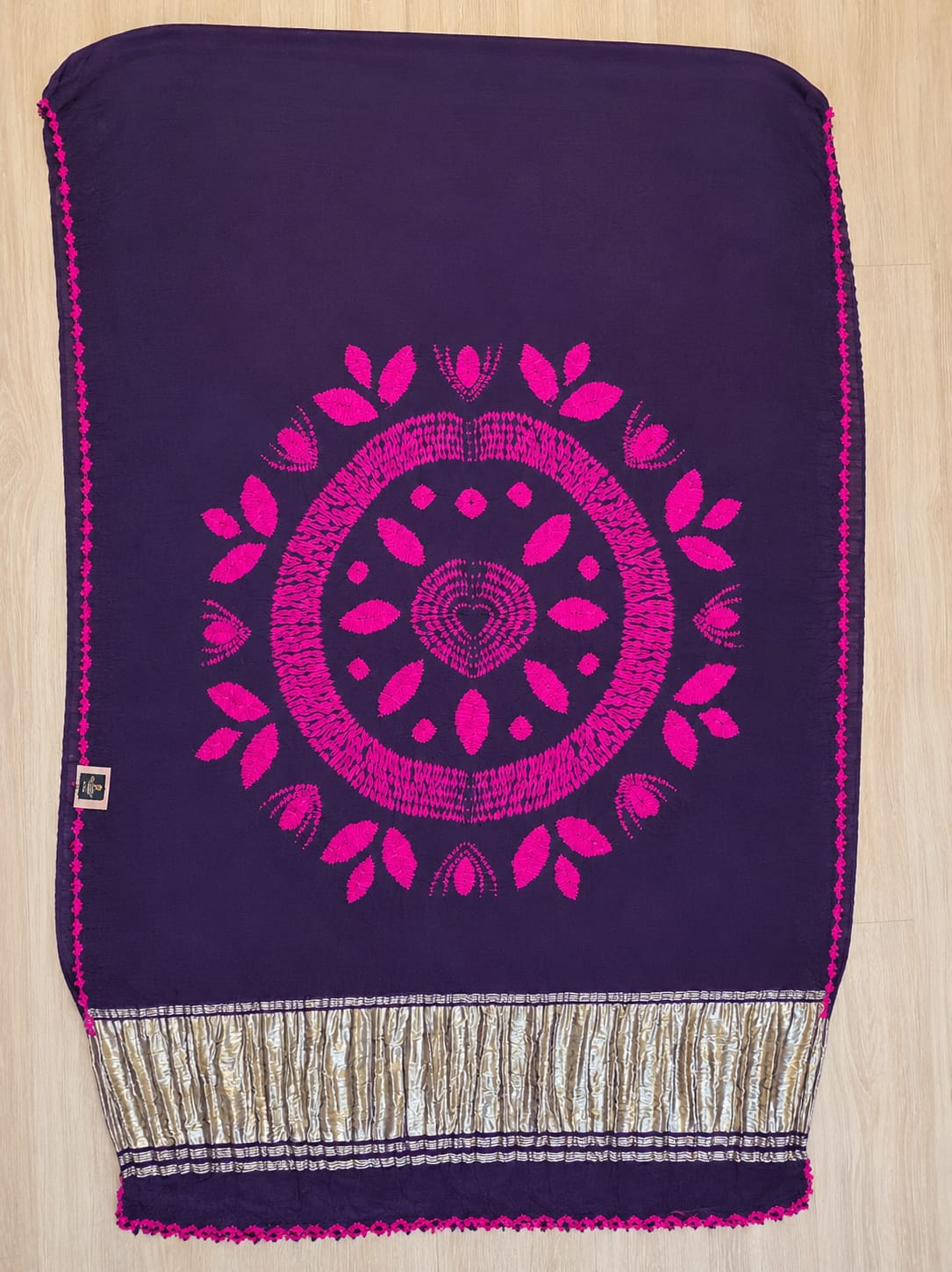 DARK PURPLE RAANI MODAL SHIBORI SAREE