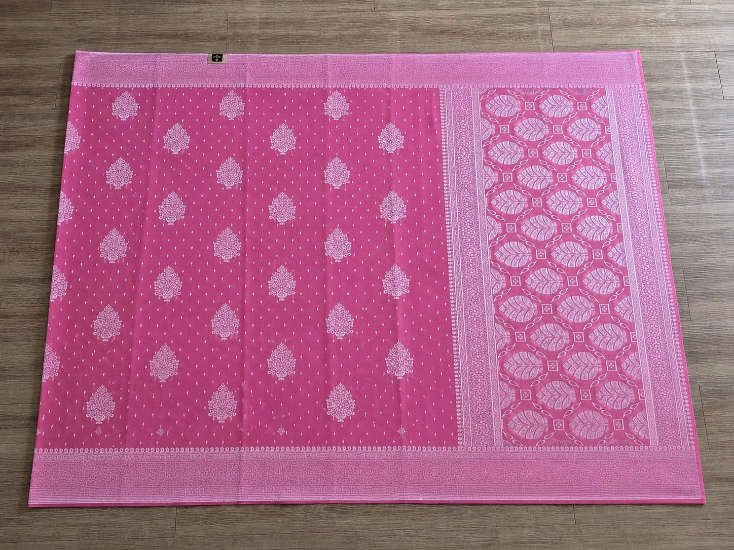 Pink banarasi linen saree