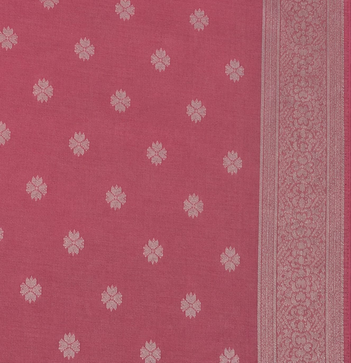 Pink banarasi linen saree