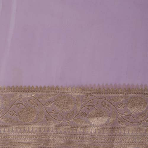 Lilac banarasi organza saree