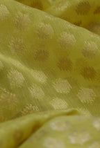 Light yellow grey border chinia banarasi saree