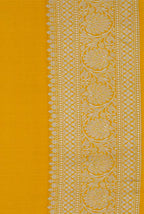 Yellow banarasi chiffon saree